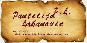 Pantelija Lakanović vizit kartica